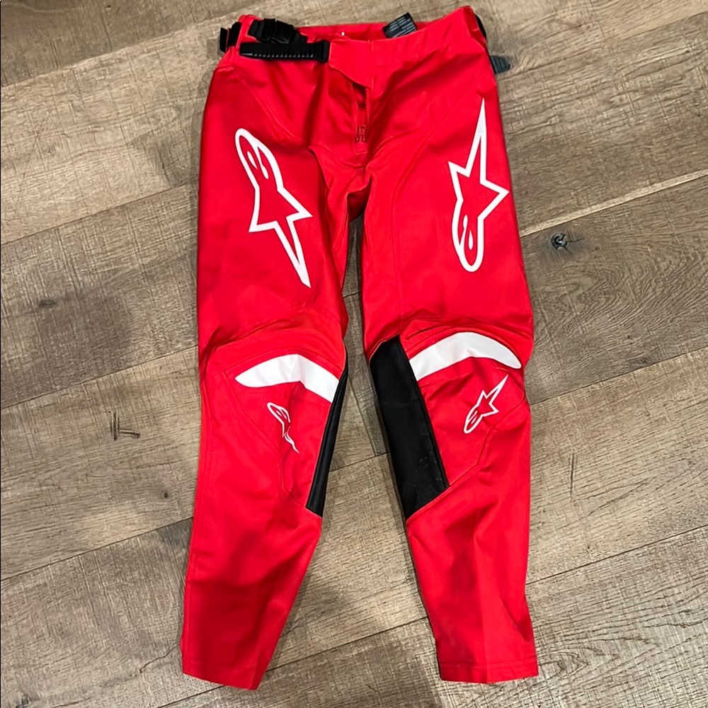 Red Alpinestars Racing Pants Dirt Bike